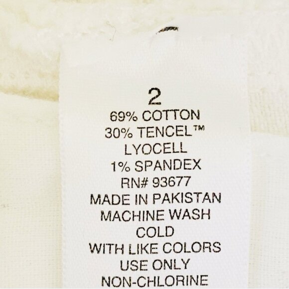 RYEGRASS Women's High Waisted Flared Leg Ivory Denim Jeans Size 2 (W26" x L33") - Picture 8 of 13